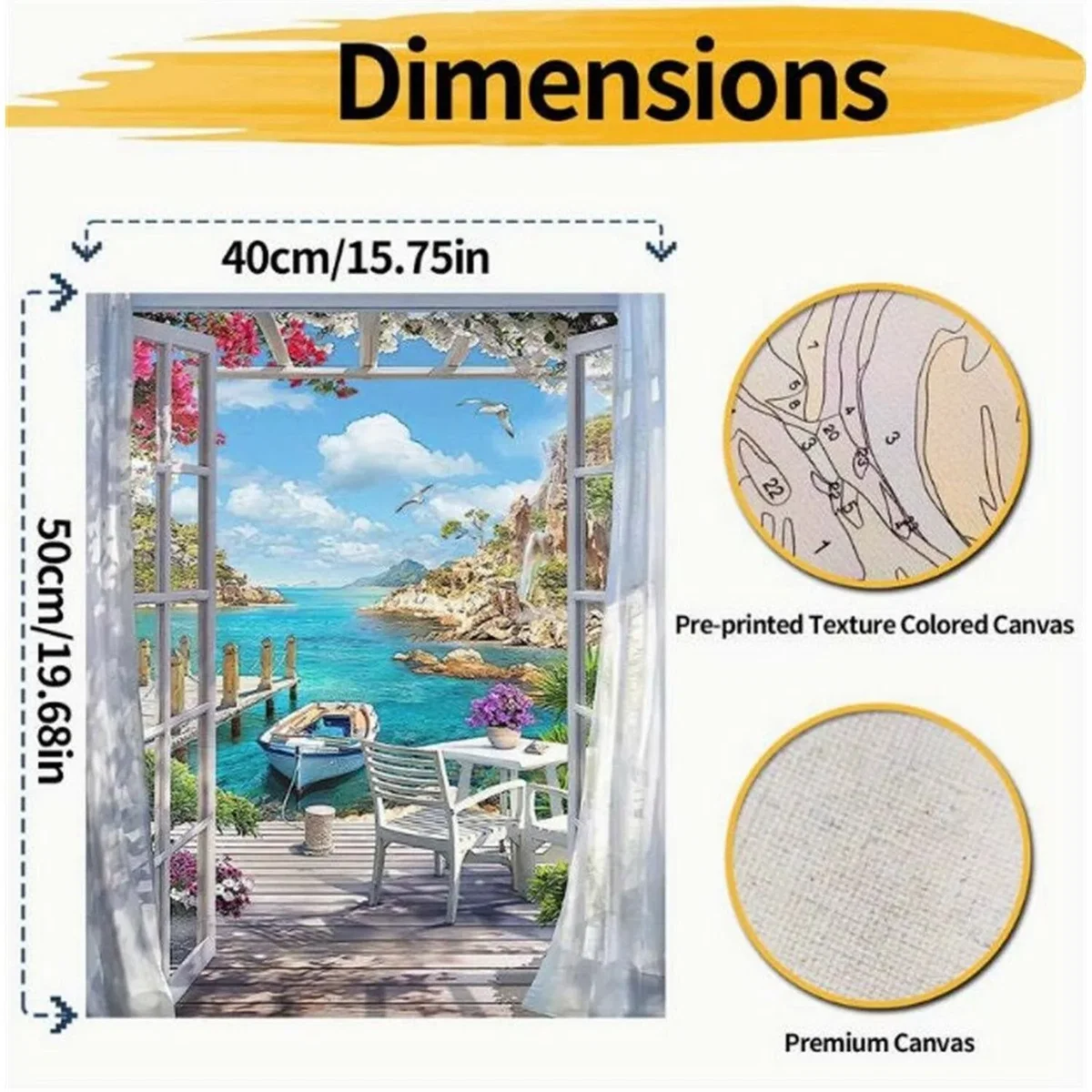 Boat Dock Landscape Diamond Painting Kit - Multi – image 6