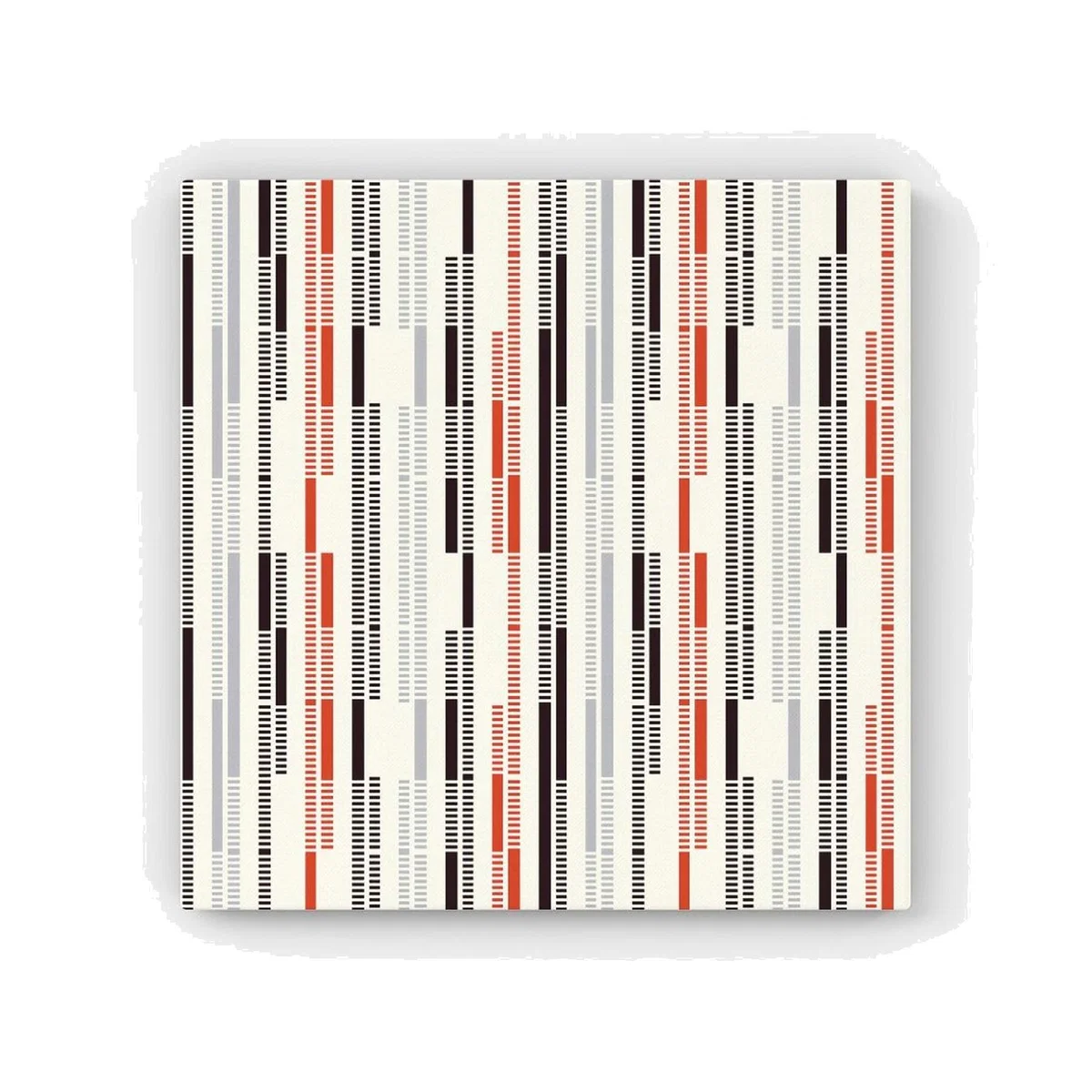 Dashed Stroke Pattern HD Metal Print - Red / 40cm