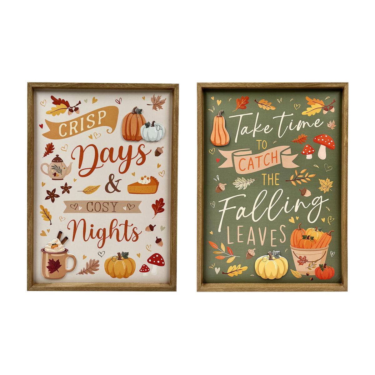 Cosy Autumn Sentiment Sign - Multicolour