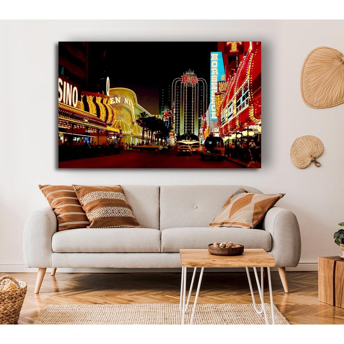Las Vegas Strip Casino Heaven Canvas Print Wall Art - Yellow / 35.56cm – image 4