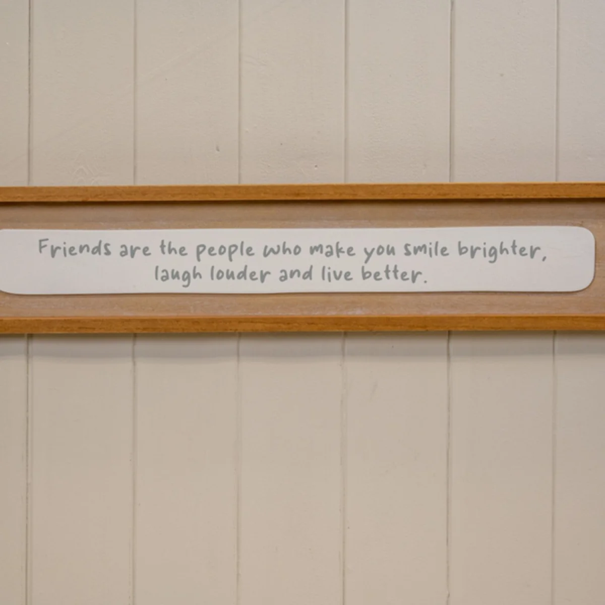 Natural Rectangle Wooden Sign 'Friends Are The People Who Make You - Brown – image 2