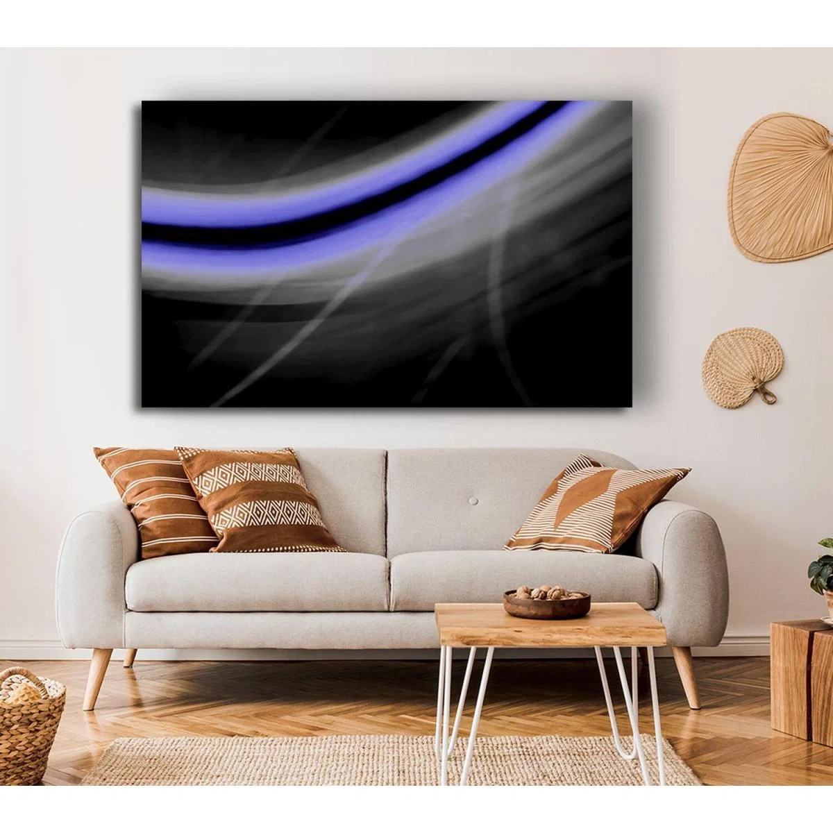 Grey Time Travel Canvas Print Wall Art - Yellow / 66.04cm – image 3