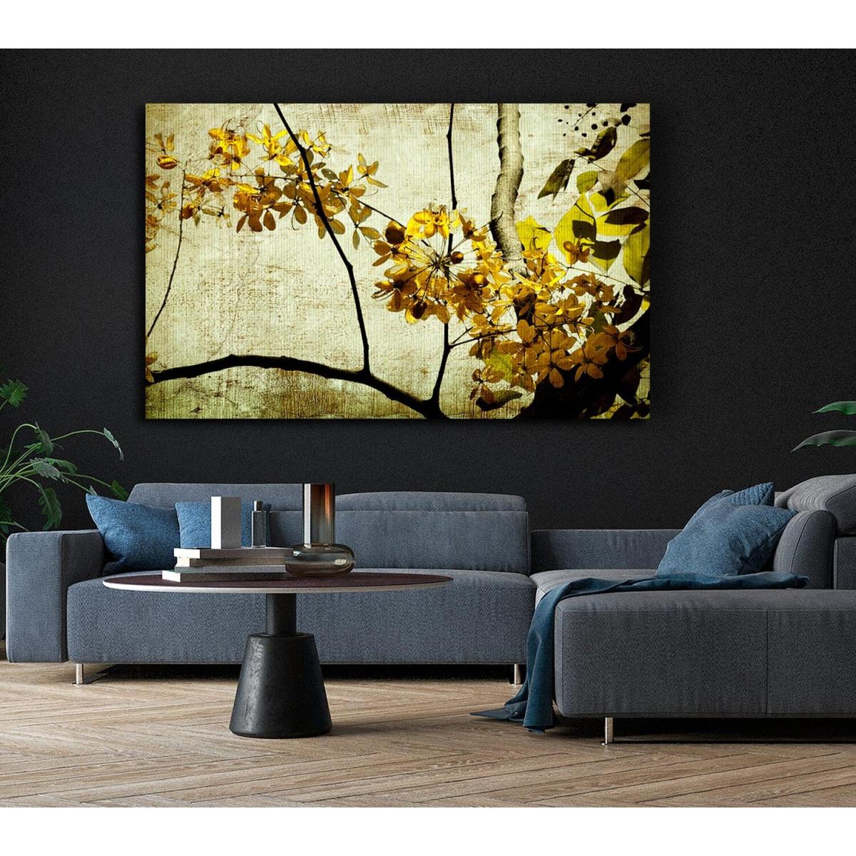 The Golden Winter Leaves Canvas Print Wall Art - Yellow / 81.28cm – image 6