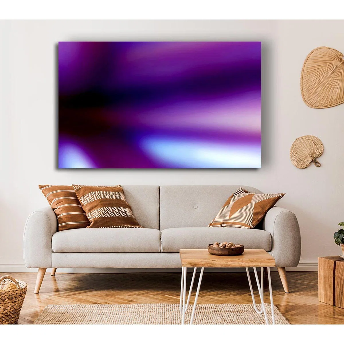 Purple Shadow Canvas Print Wall Art - Yellow / 50.8cm – image 3