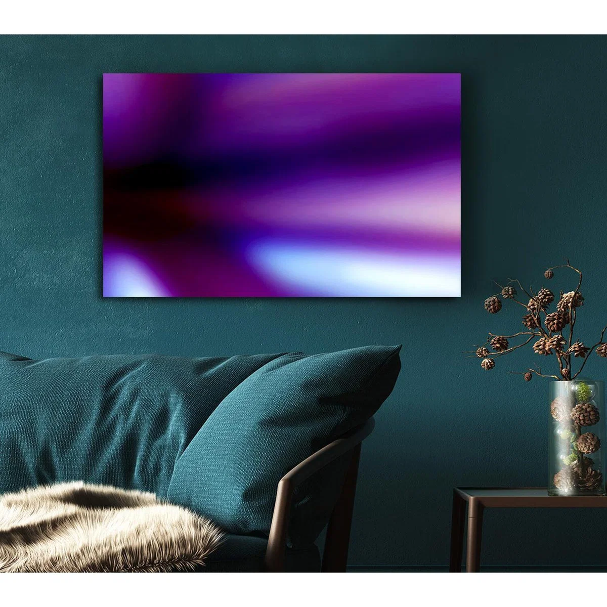Purple Shadow Canvas Print Wall Art - Yellow / 50.8cm – image 4