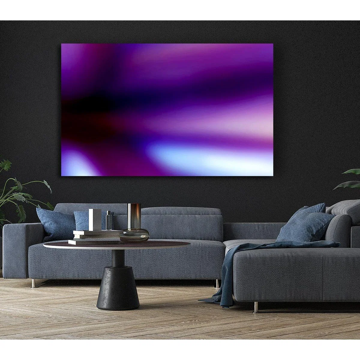 Purple Shadow Canvas Print Wall Art - Yellow / 50.8cm – image 5