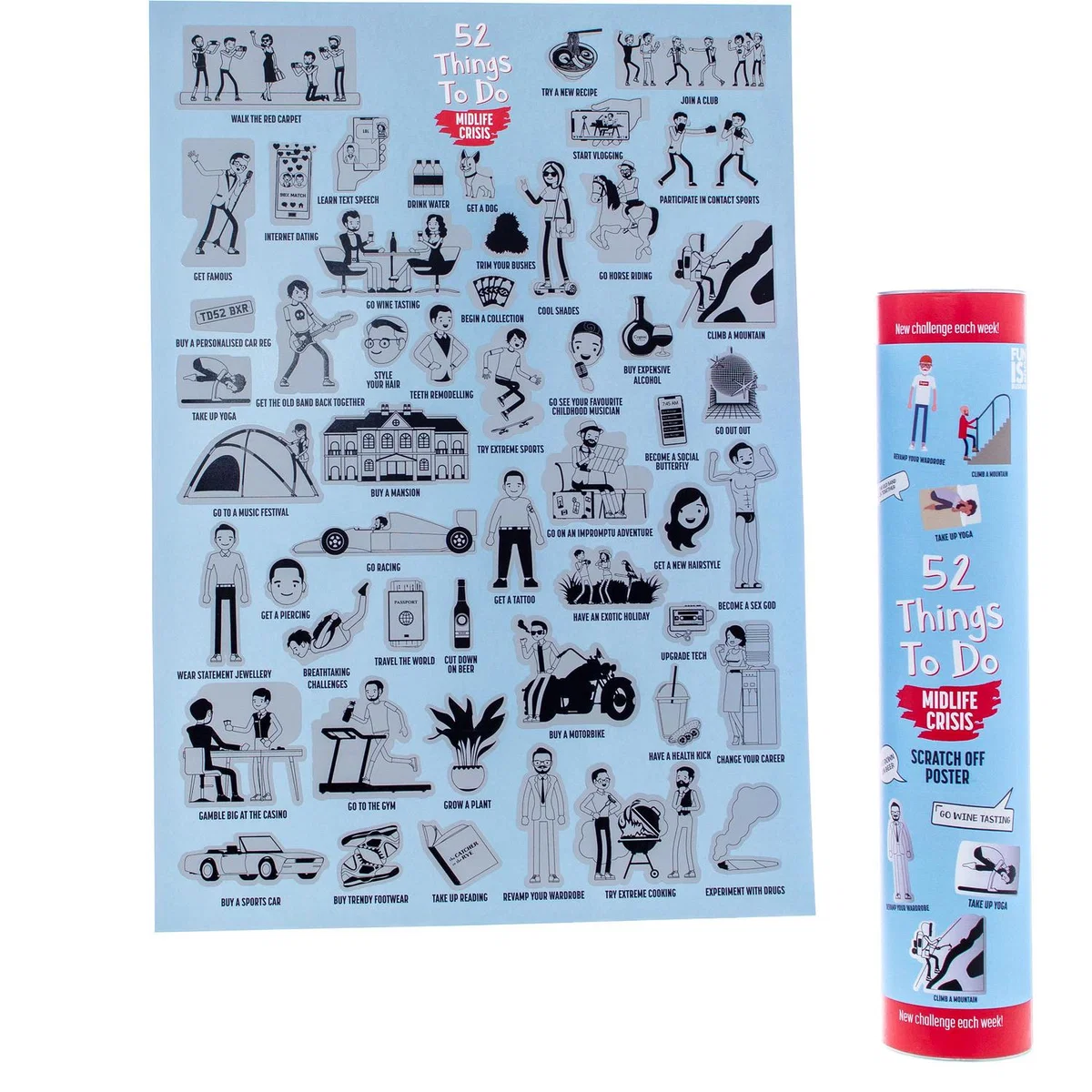 Scratch Off Midlife Crisis Activities Poster - Blue – image 5