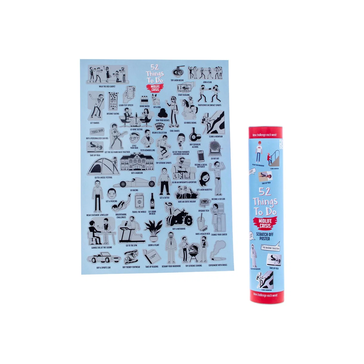 Scratch Off Midlife Crisis Activities Poster - Blue – image 1