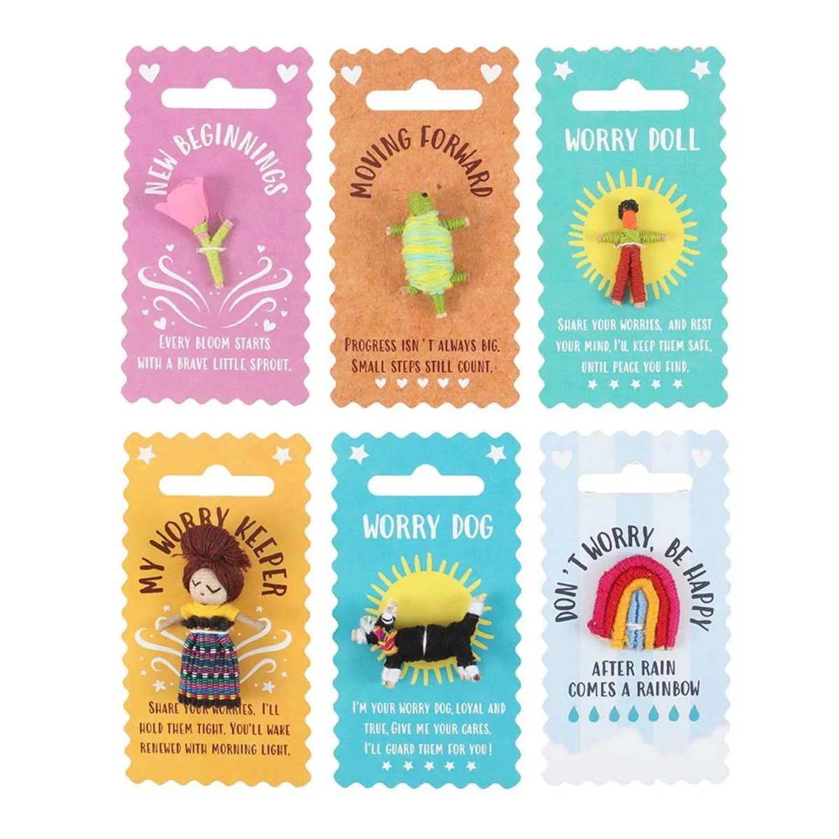 Something Different Positivity Worry Doll (Pack of 24) - Multicoloured – image 2