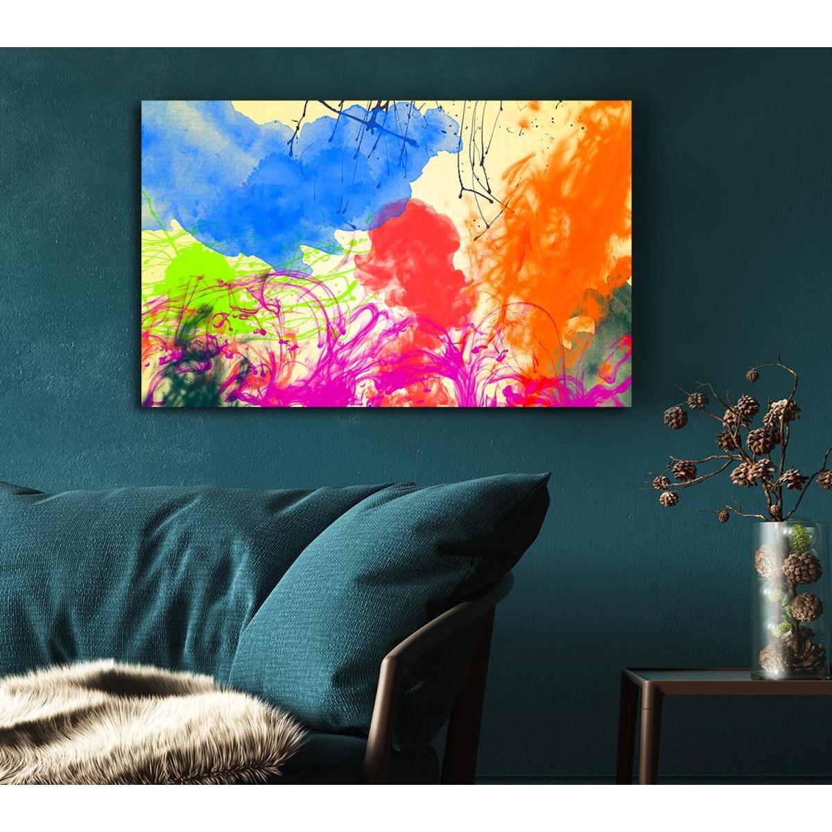 Colourful Clouds In The Garden Canvas Print Wall Art - Yellow / 81.28cm – image 5
