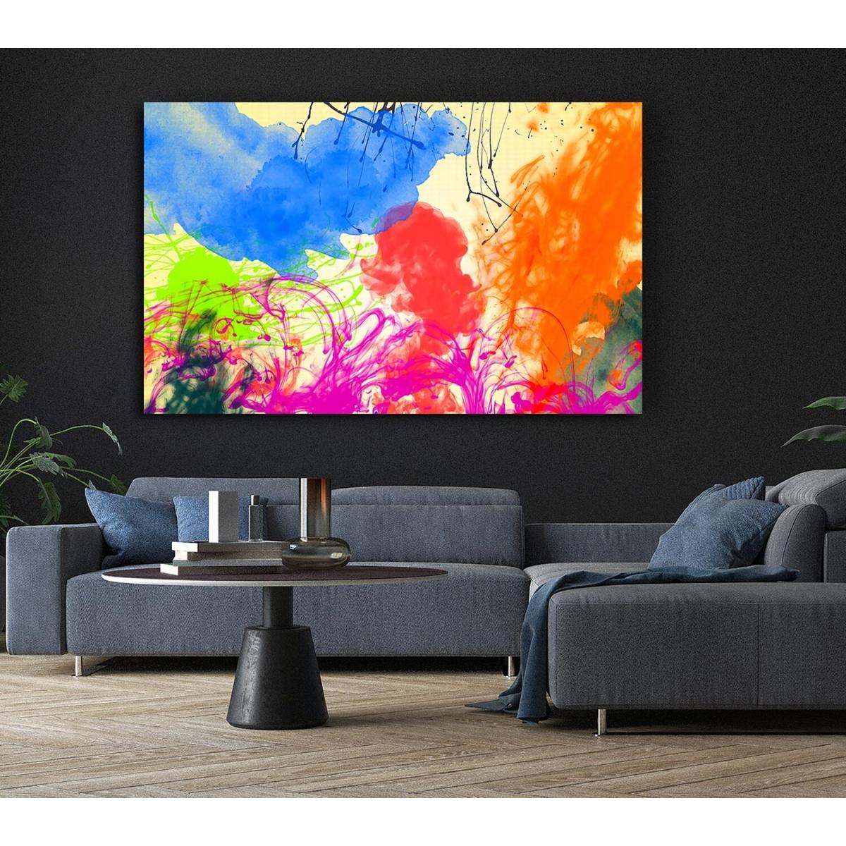 Colourful Clouds In The Garden Canvas Print Wall Art - Yellow / 81.28cm – image 6