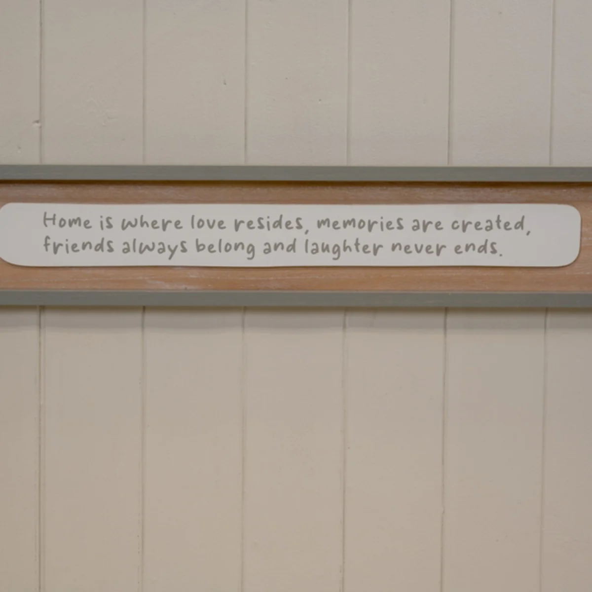Rectangle Grey Border Wooden Sign 'Home is Where Love Resides Memories - Grey – image 2