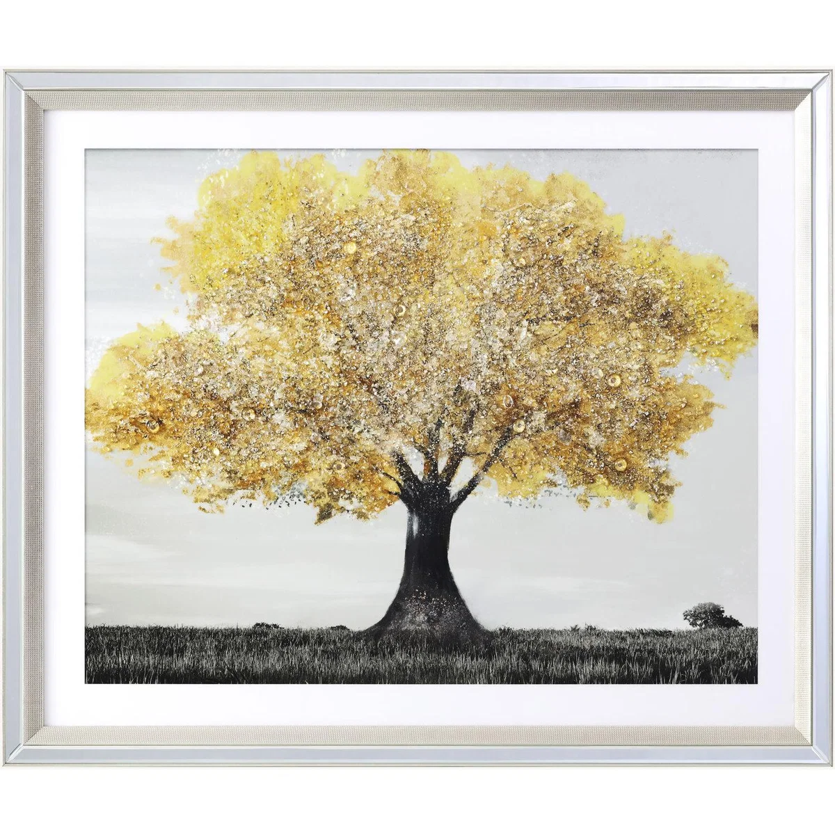 Mustard Oak Tree Embellished Wall Art – image 2