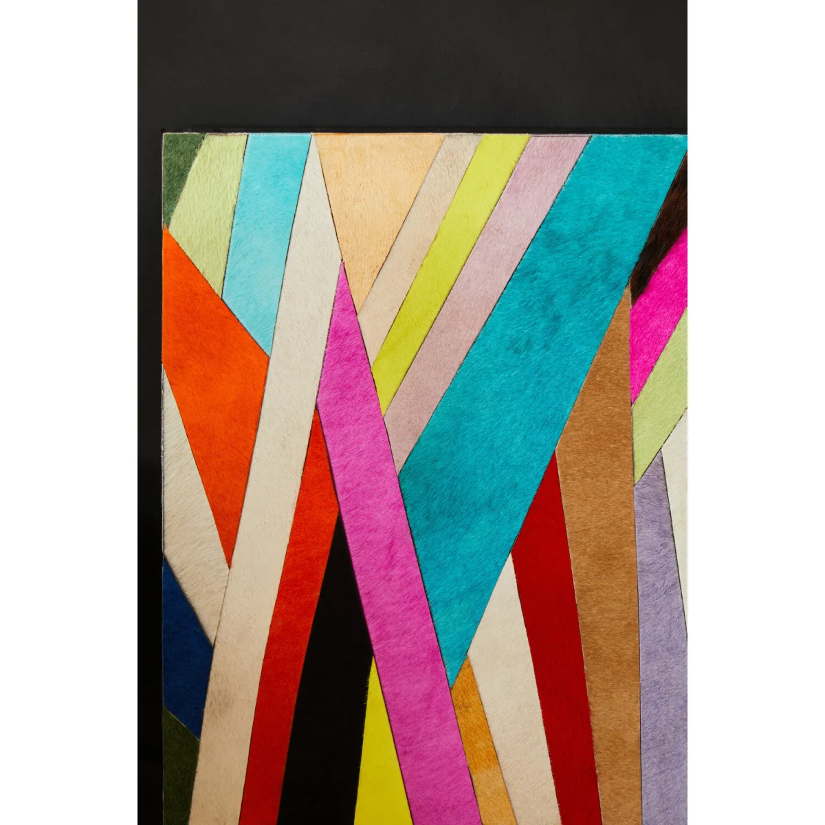 Safira Genuine Leather Striped Wall Art - Assorted – image 2