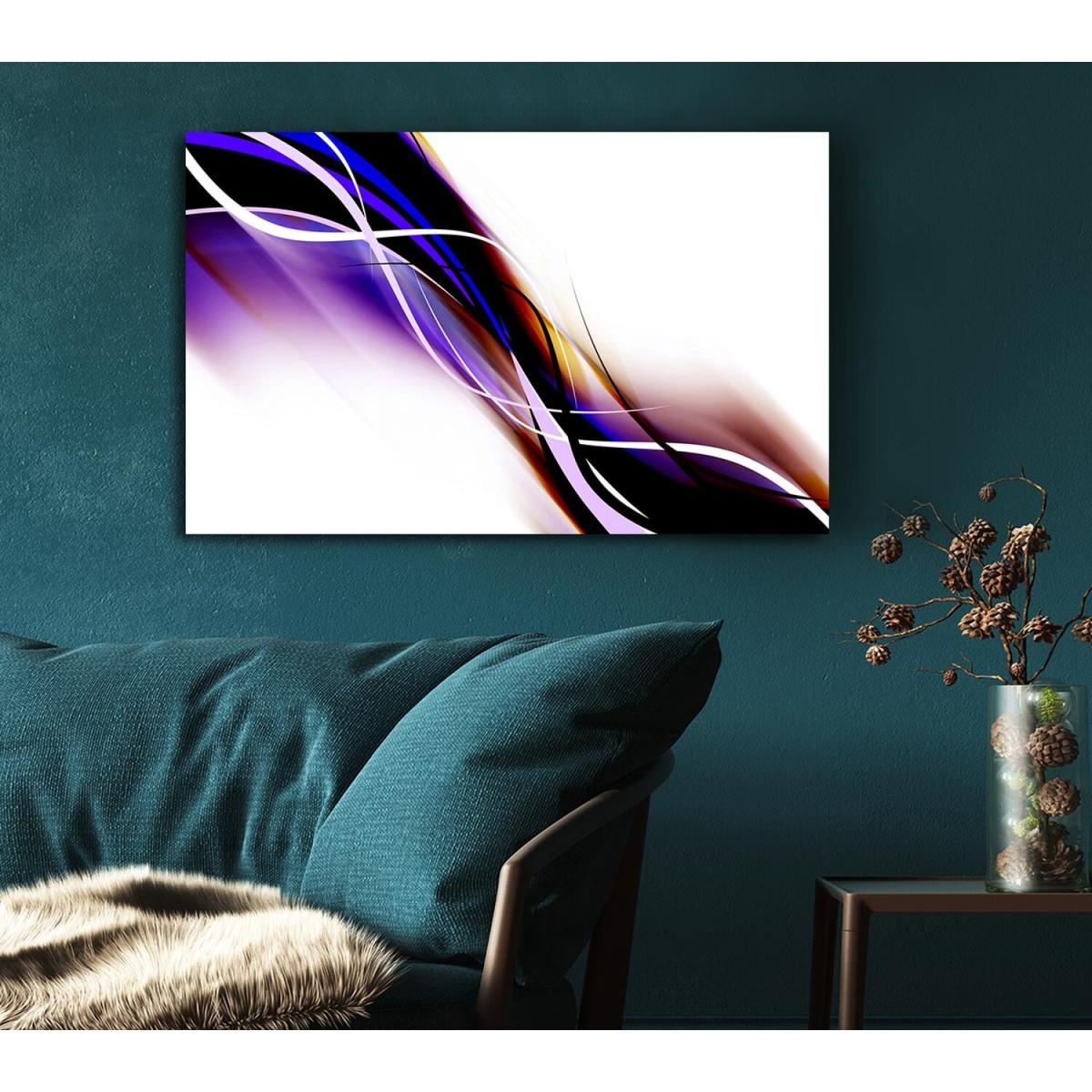 Intertwined Colours Canvas Print Wall Art - Yellow / 50.8cm – image 4