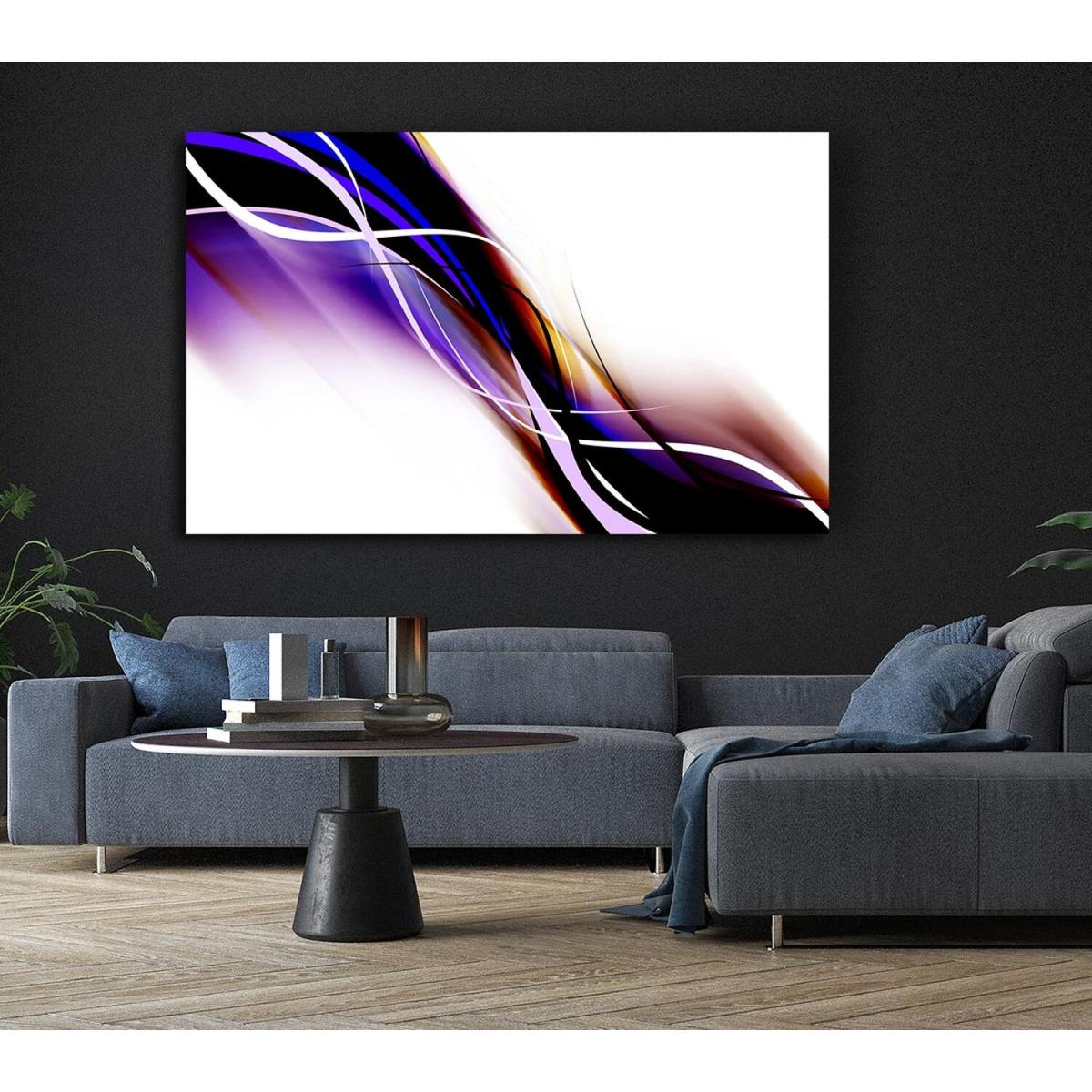 Intertwined Colours Canvas Print Wall Art - Yellow / 50.8cm – image 5