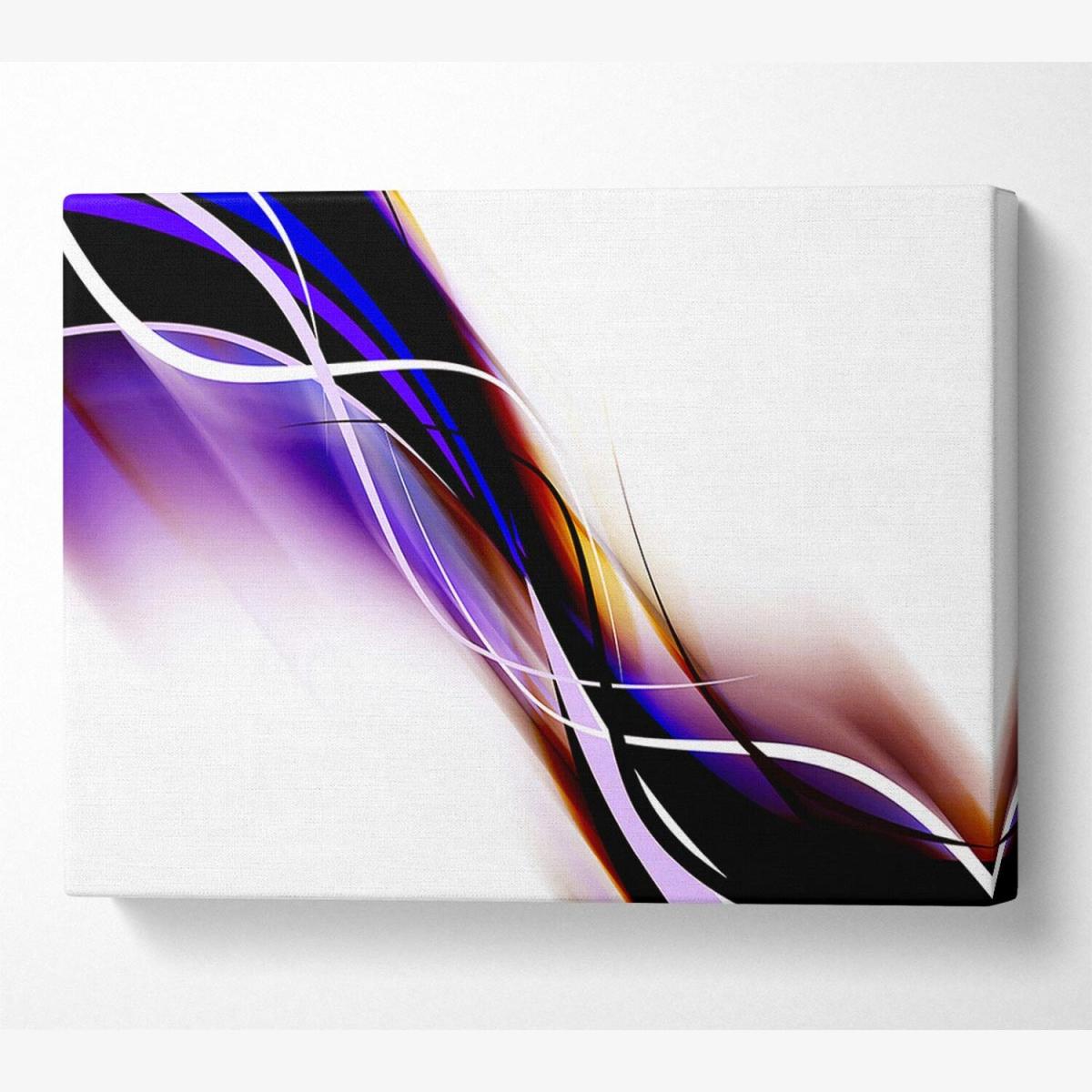 Intertwined Colours Canvas Print Wall Art - Yellow / 50.8cm – image 1