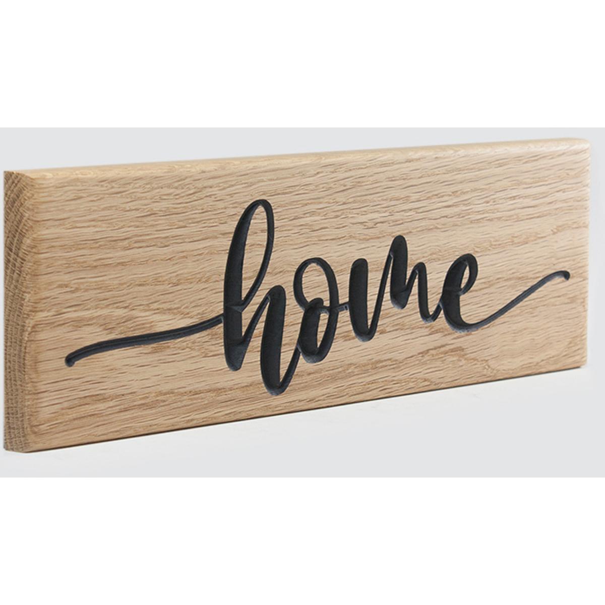 Engraved Oak Home Sign - Neutral – image 3
