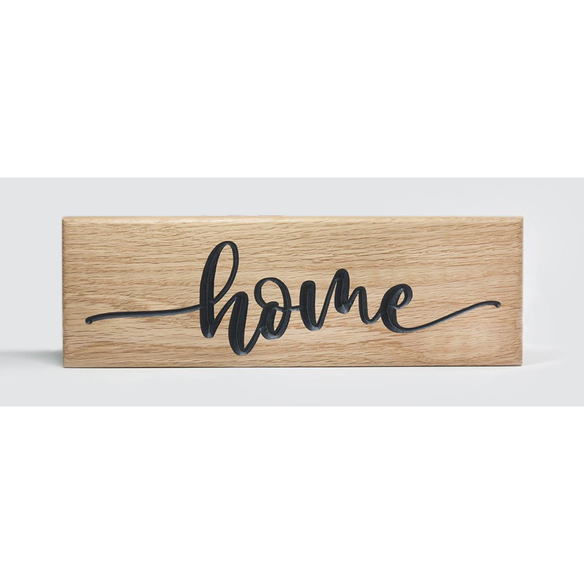 Engraved Oak Home Sign - Neutral – image 4