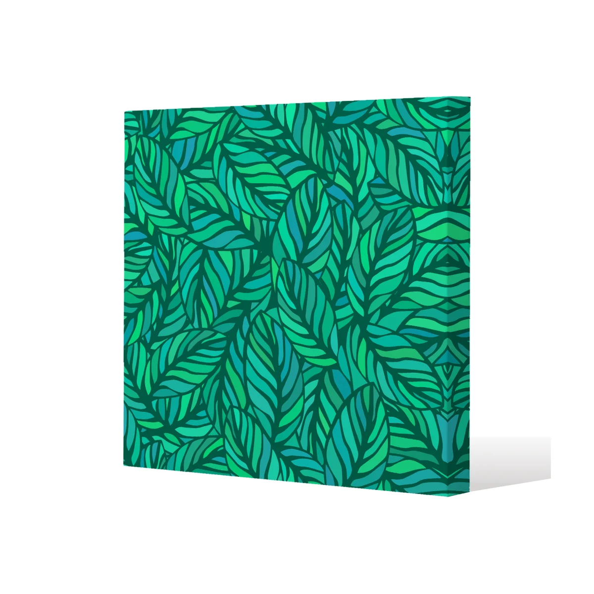 Green Leaves Pattern Canvas Print - Green / 127cm – image 1