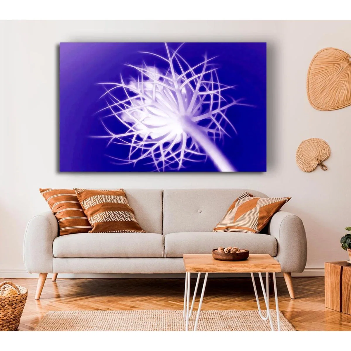 Purple Thorns Canvas Print Wall Art - Yellow / 35.56cm – image 4