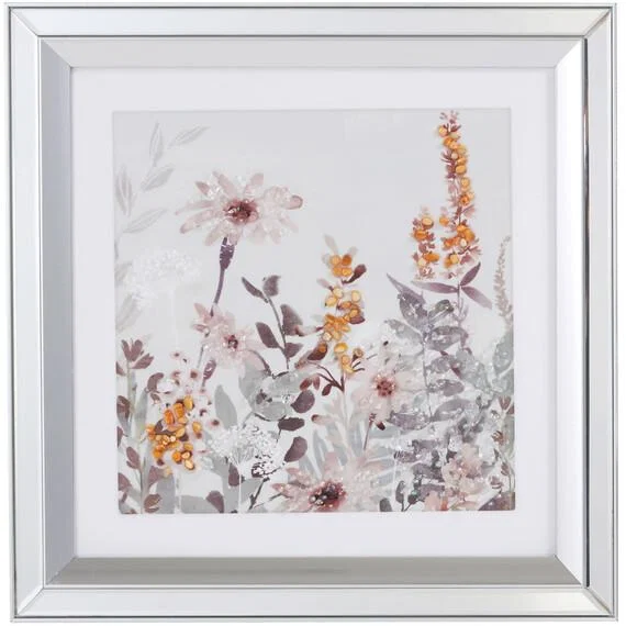 Floral Embellished Framed Art – image 1