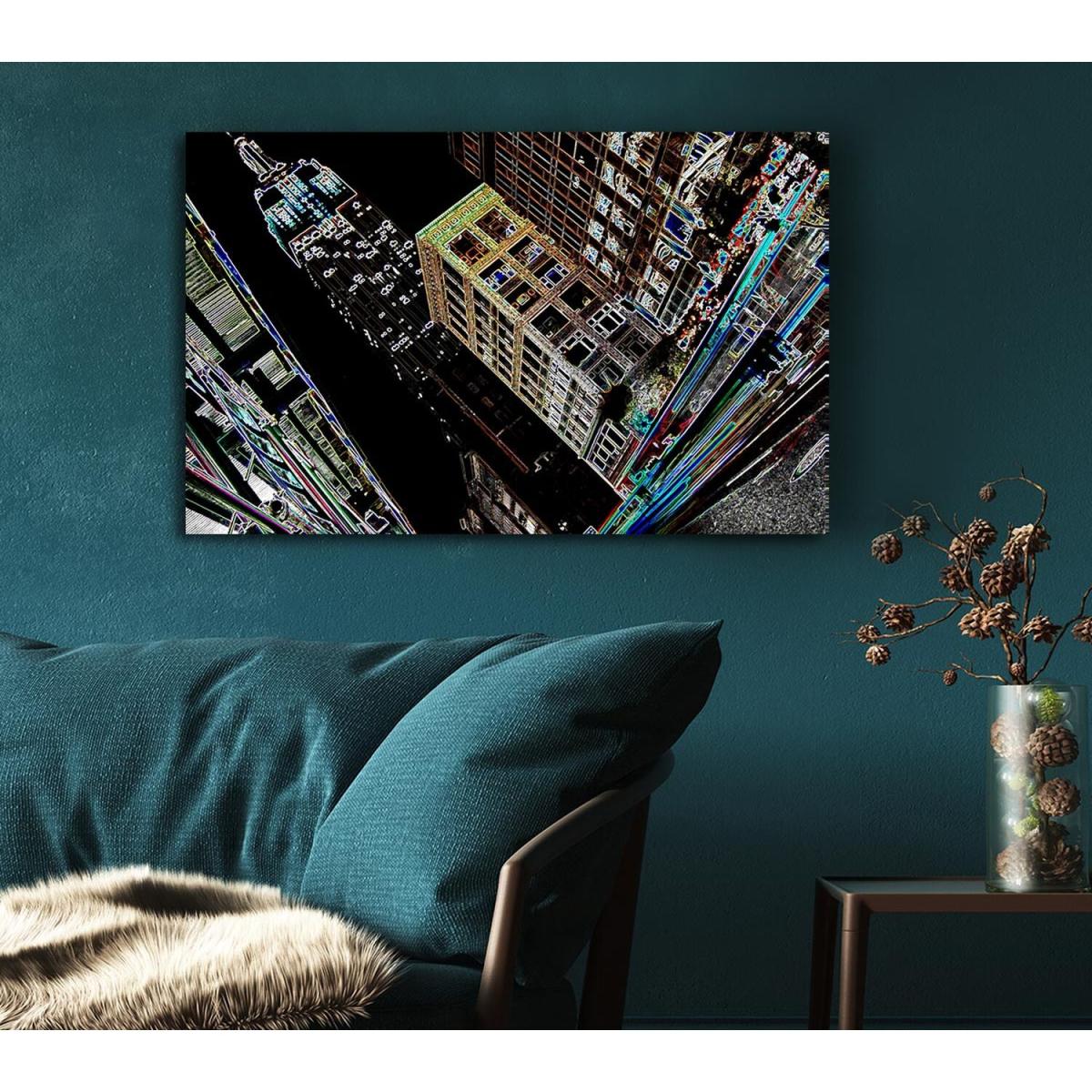 New York 5Th Ave Empire State Canvas Print Wall Art - Yellow / 81.28cm – image 5