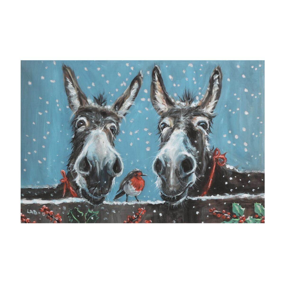 Louise Brown Glitter Christmas Donkeys – image 1
