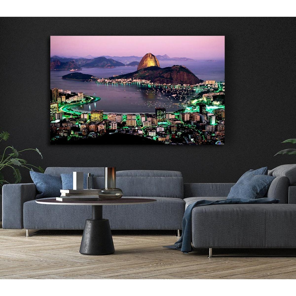 City Harbour Rush Hour Canvas Print Wall Art - Yellow / 81.28cm – image 5