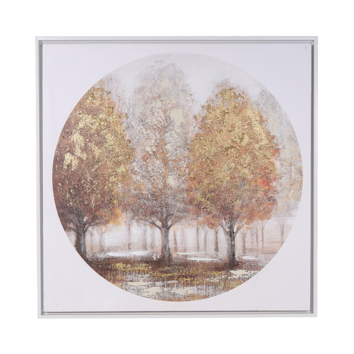 Ochre Trees Framed Canvas – image 2