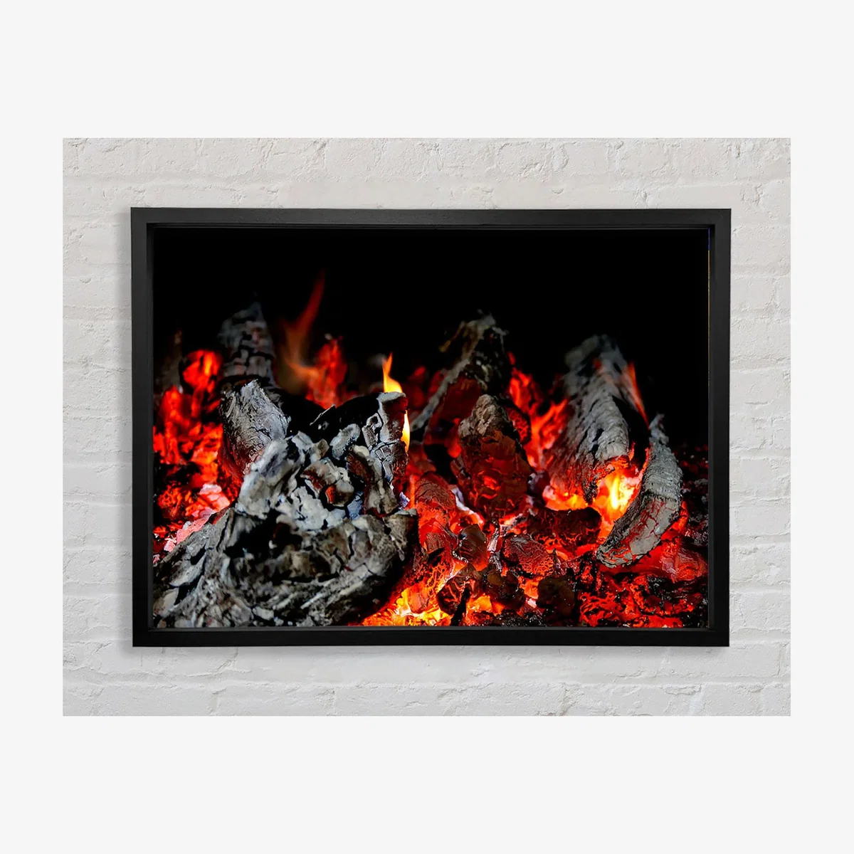 Fire Framed Print Abstract Prints - Black