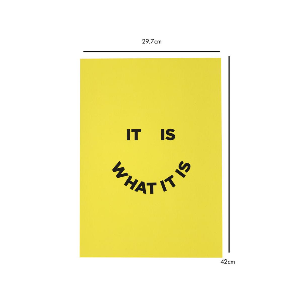It Is What It Is By Julia Walck A2 Typographic Art Print – image 5