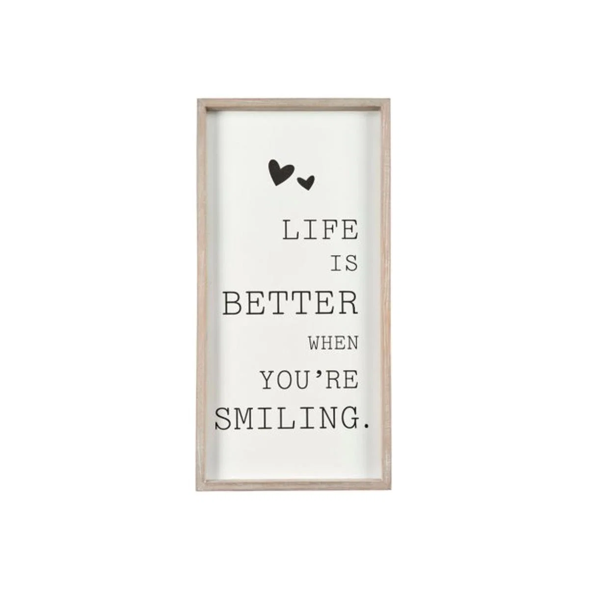 Life is Better Framed Plaque 40cm - White