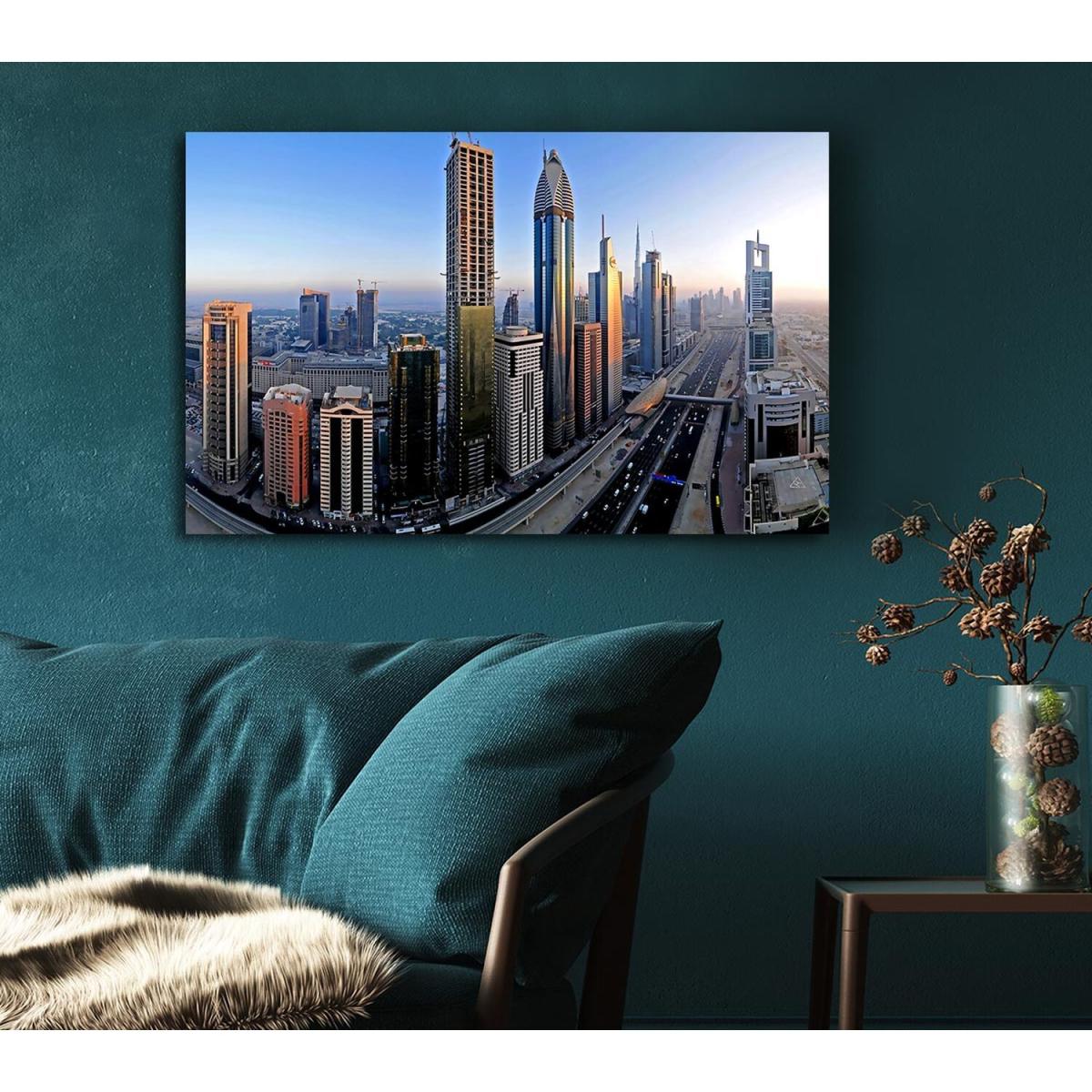 Downtown Dubai Canvas Print Wall Art - Yellow / 66.04cm – image 5
