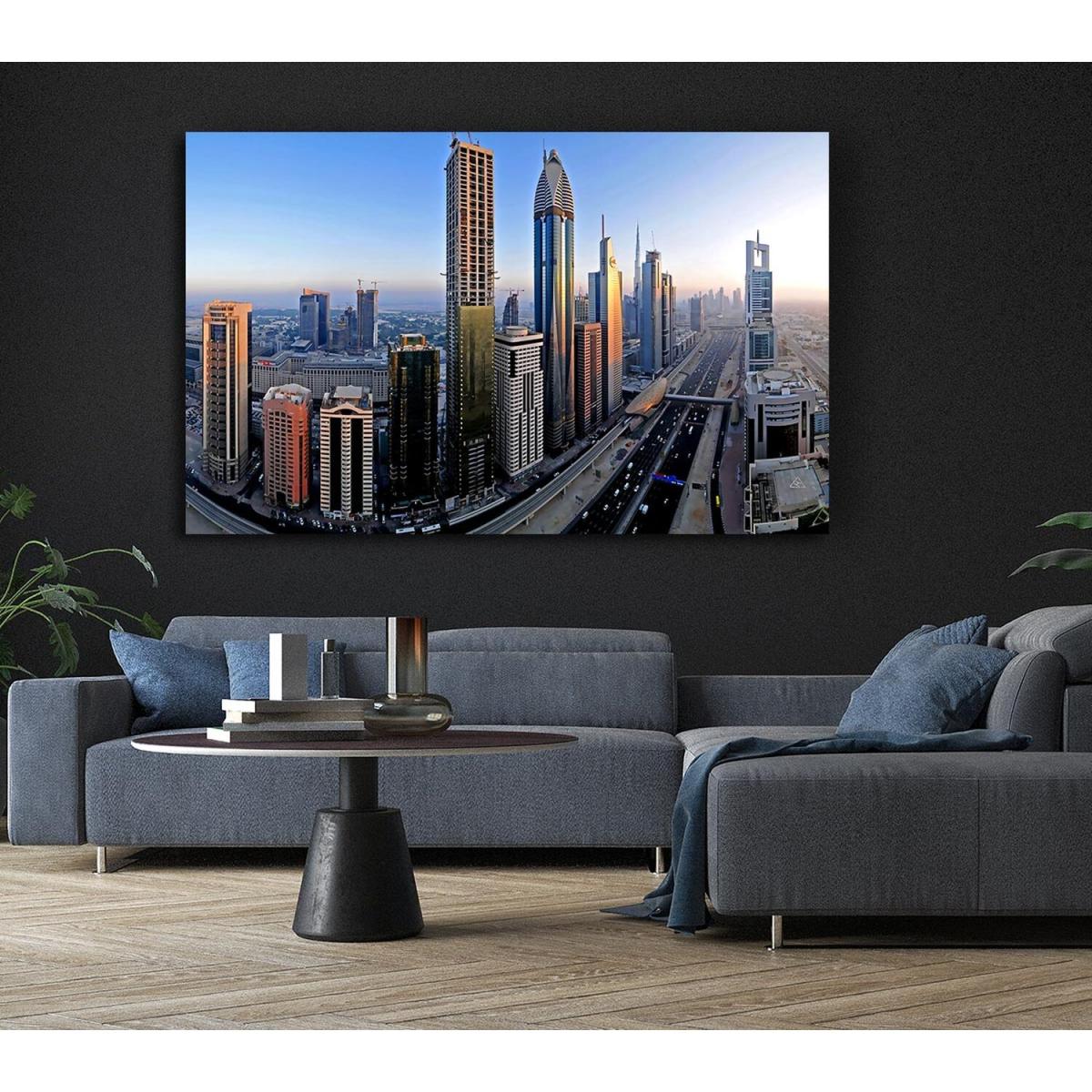 Downtown Dubai Canvas Print Wall Art - Yellow / 66.04cm – image 6