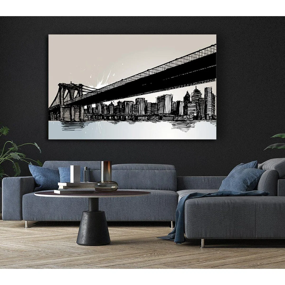 Abstract New York City Canvas Print Wall Art - Yellow / 81.28cm – image 6