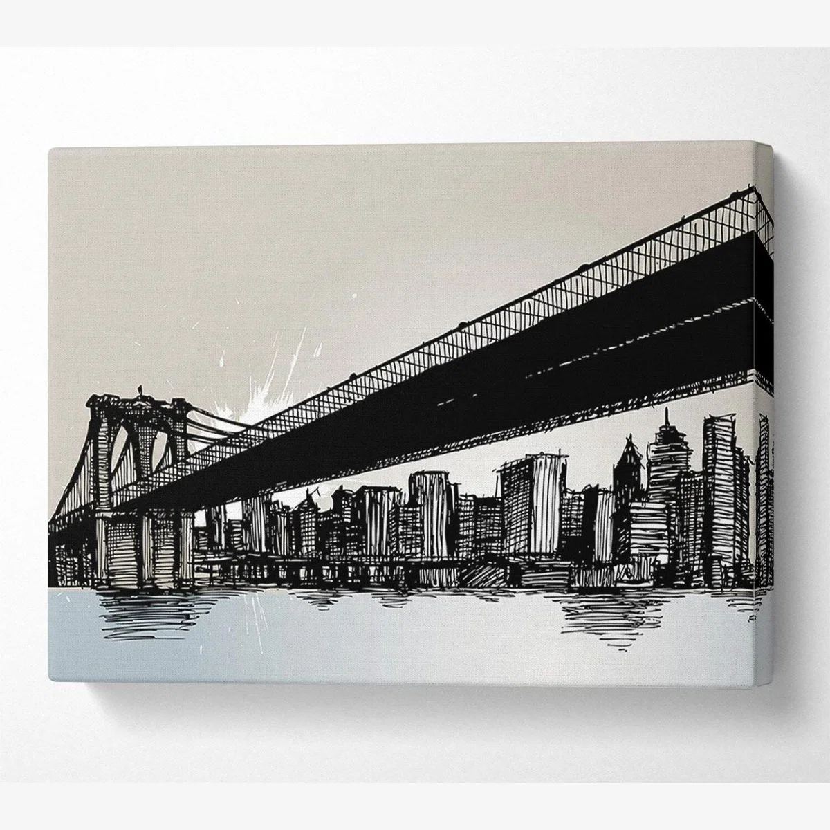 Abstract New York City Canvas Print Wall Art - Yellow / 81.28cm – image 1