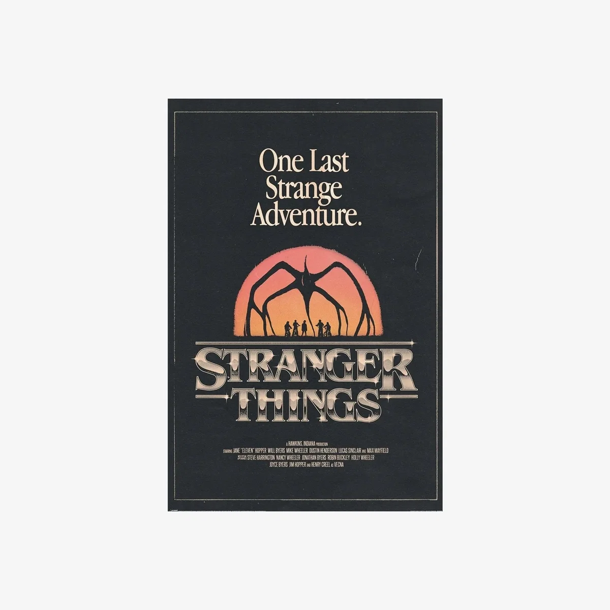 Stranger Things 5 Mind Flayer Poster - Black/White