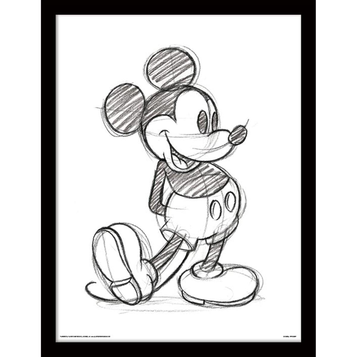 Mickey Mouse Sketched Single Framed Print – image 2
