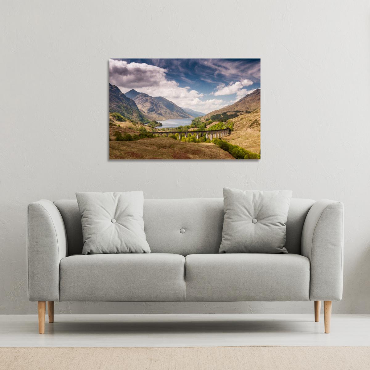 The Glenfinnan Viaduct Canvas Print - Green / 114cm / 77cm – image 1