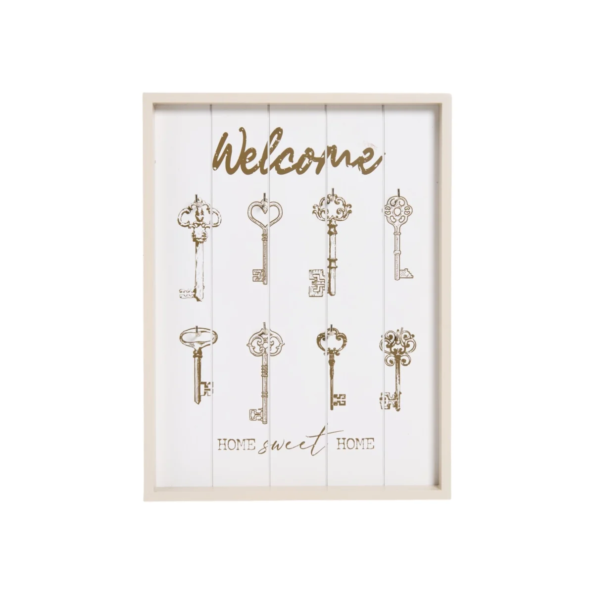 Wooden Keys Wall Plaque - Cream – image 1