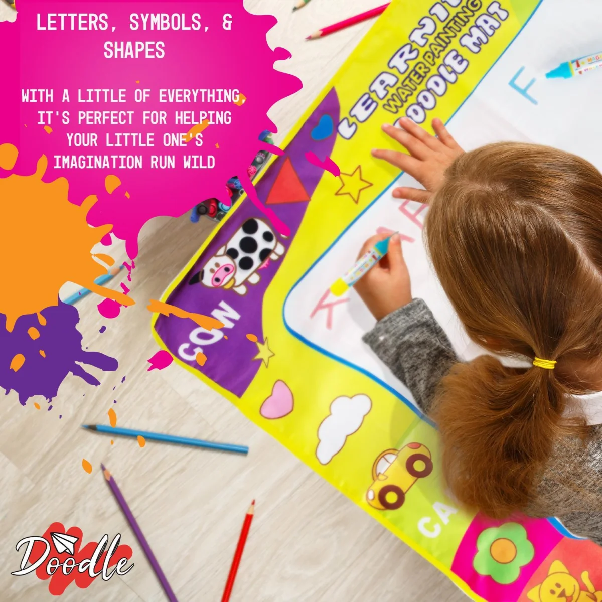 Water Painting Aqua Doodle Mat with Accessories - Red – image 3