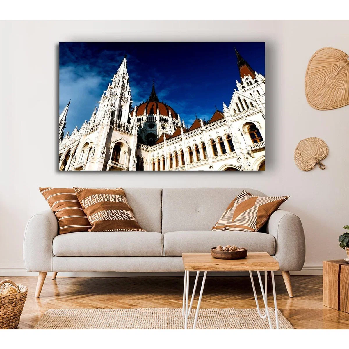 Budapest Hungary Canvas Print Wall Art - Yellow / 101.6cm – image 4