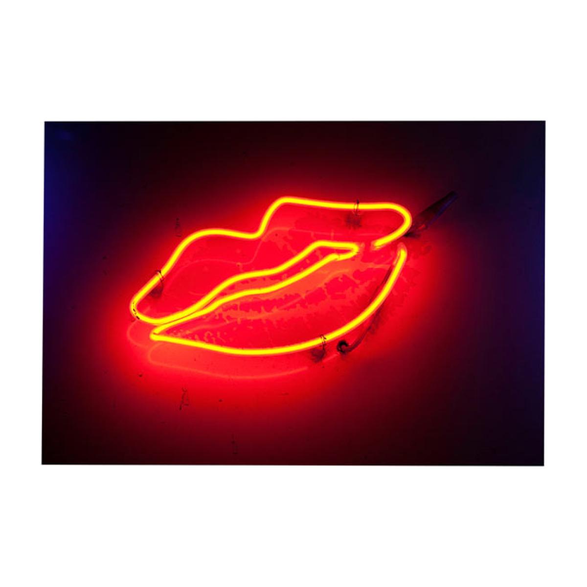 Unframed Lips Neon Art Print – image 1