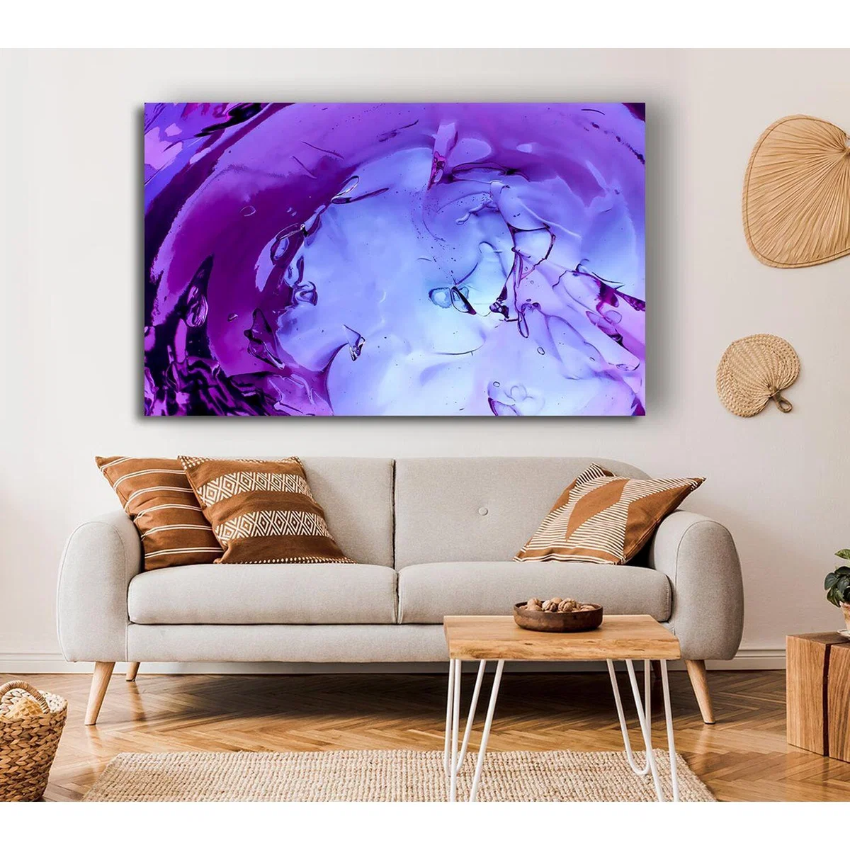 Liquid Infusion Canvas Print Wall Art - Yellow / 101.6cm – image 3