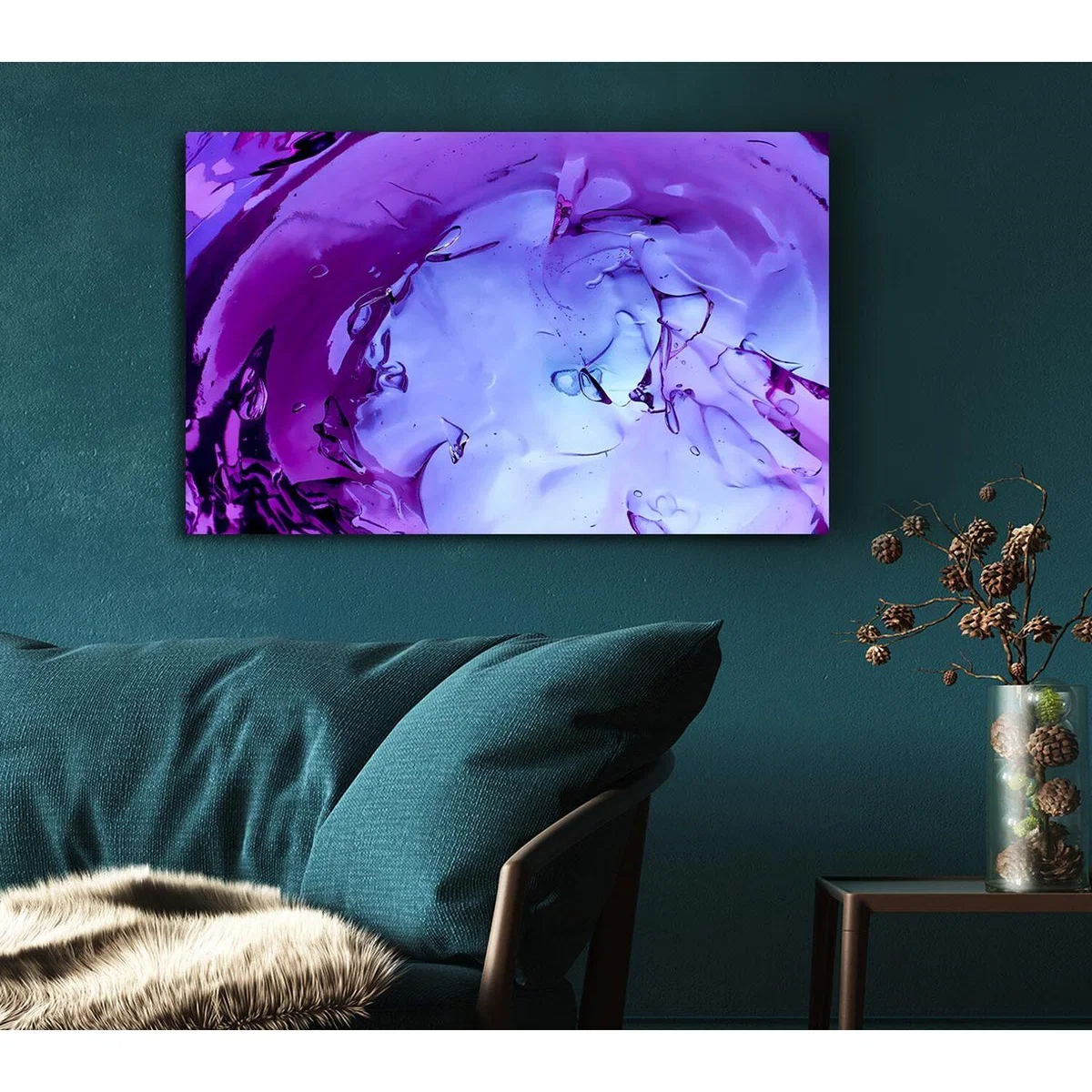 Liquid Infusion Canvas Print Wall Art - Yellow / 101.6cm – image 4