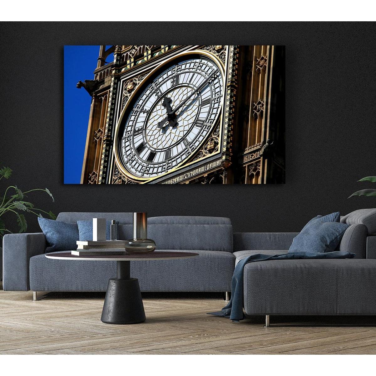 Big Ben Face Canvas Print Wall Art - Yellow / 50.8cm – image 4