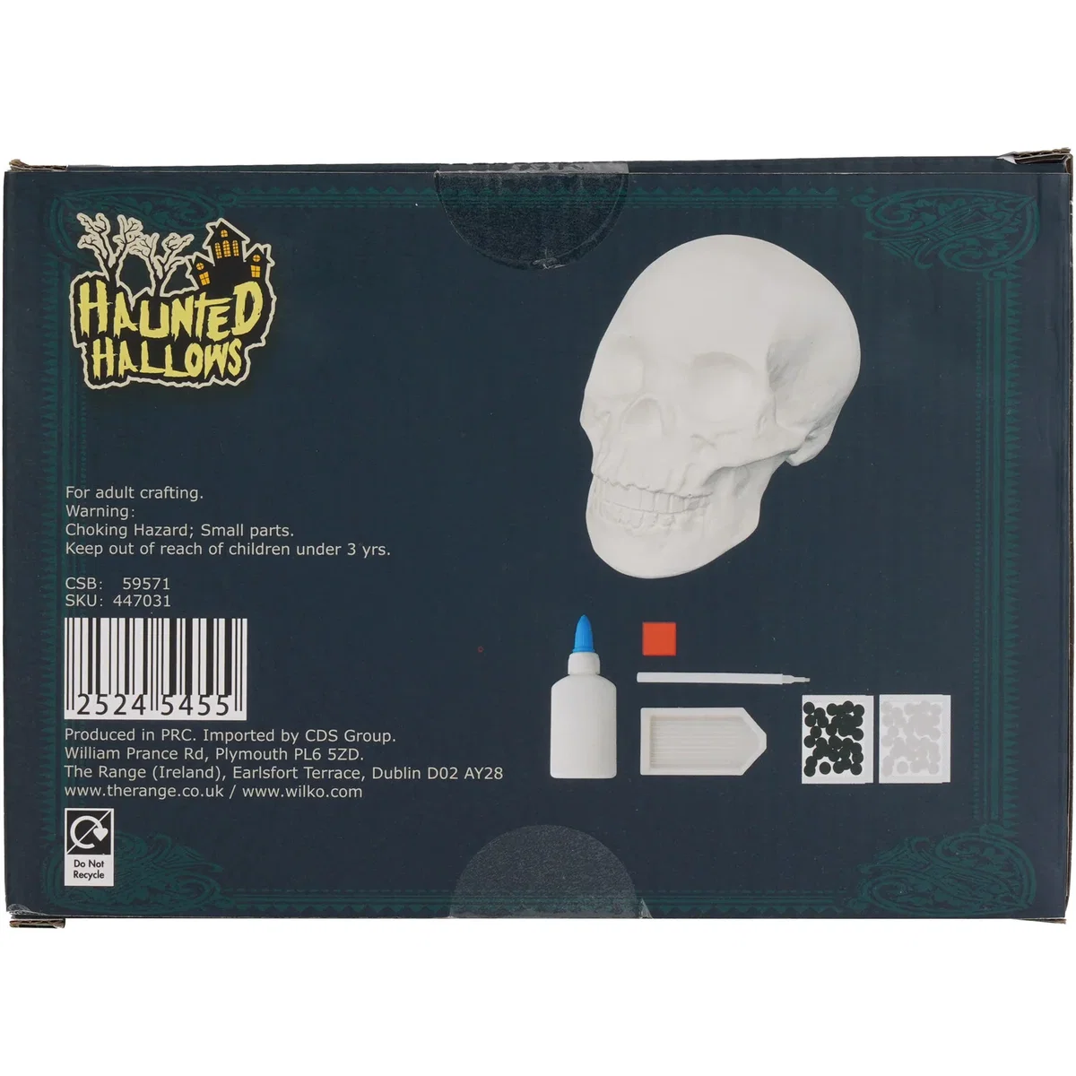 3D Diamond Painting Skull Kit - White – image 2