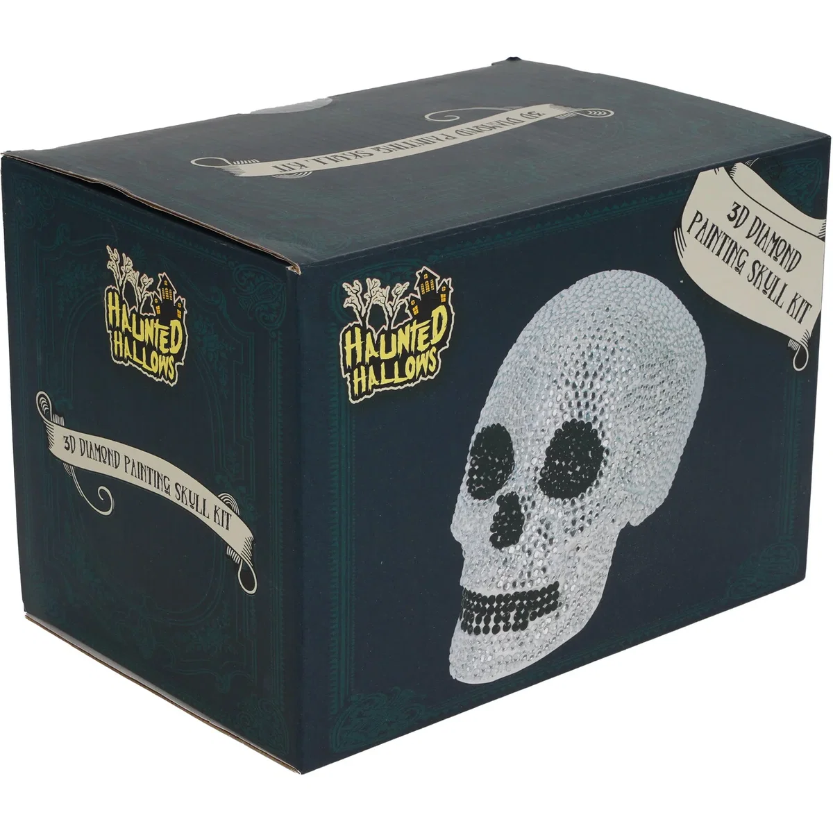 3D Diamond Painting Skull Kit - White – image 3