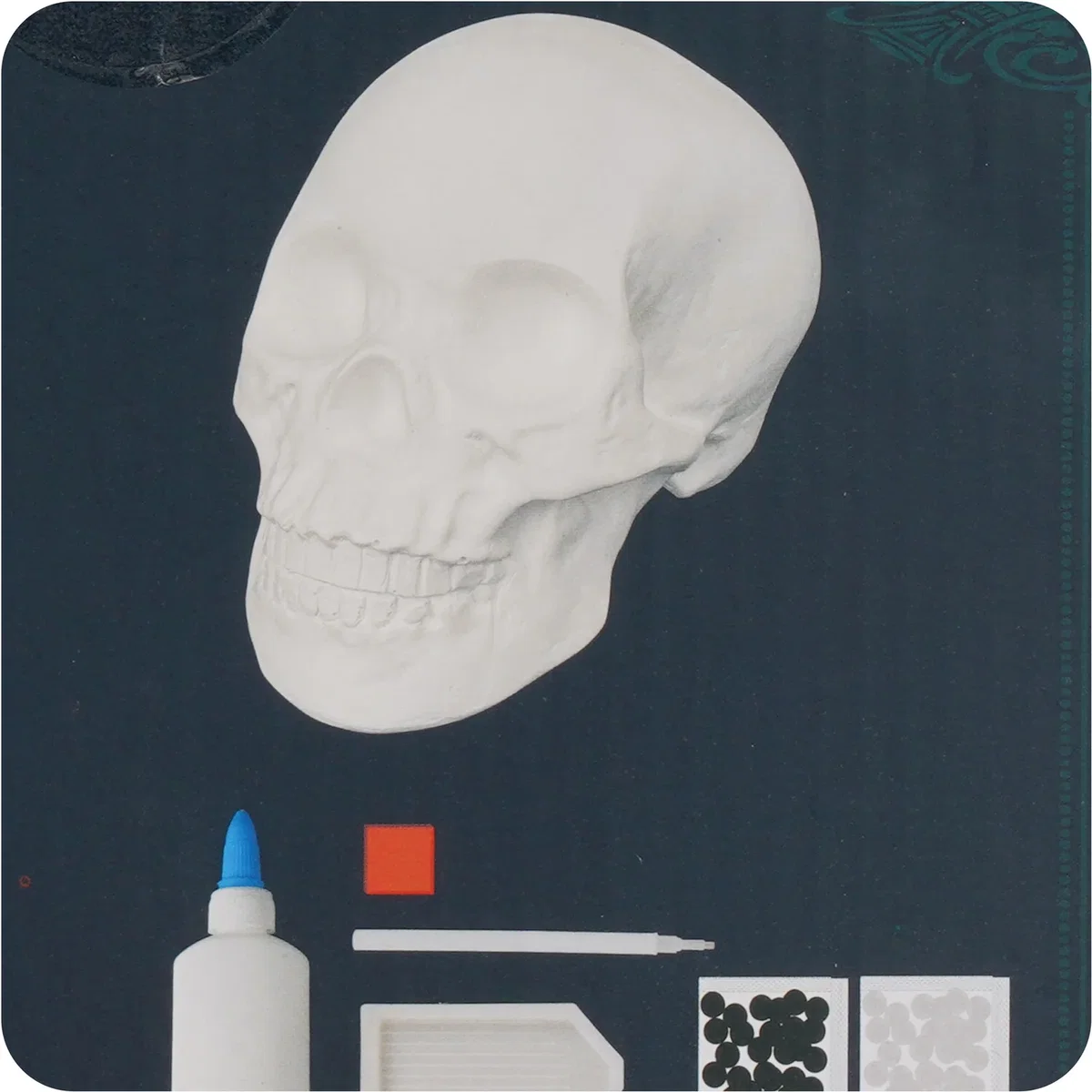 3D Diamond Painting Skull Kit - White – image 4